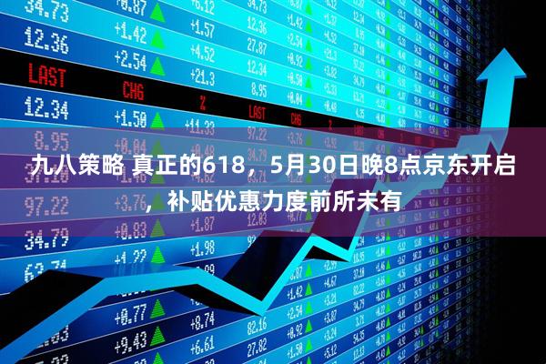 九八策略 真正的618,5月30日晚8点京东开启,补贴优惠力度前所未有